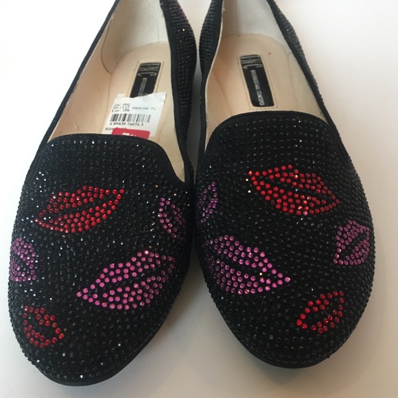 INC International Concepts Shoes Nwt Inc Lips Rhinestone Flats